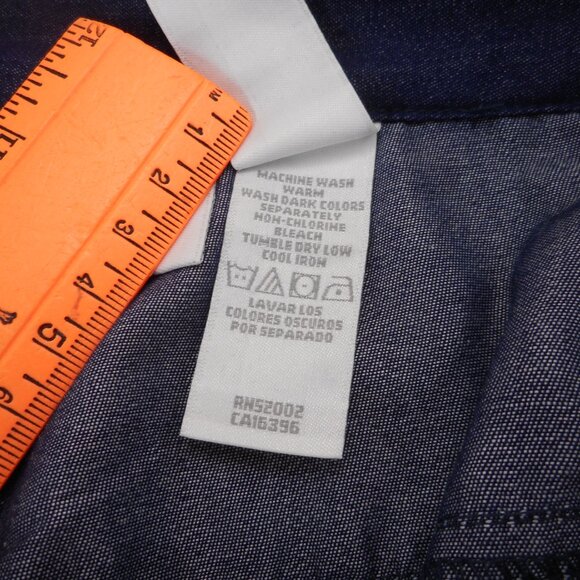 Liz Claiborne Women's size 16W Chambray Skirt Navy Blue Knee-Length NWT - Picture 7 of 10